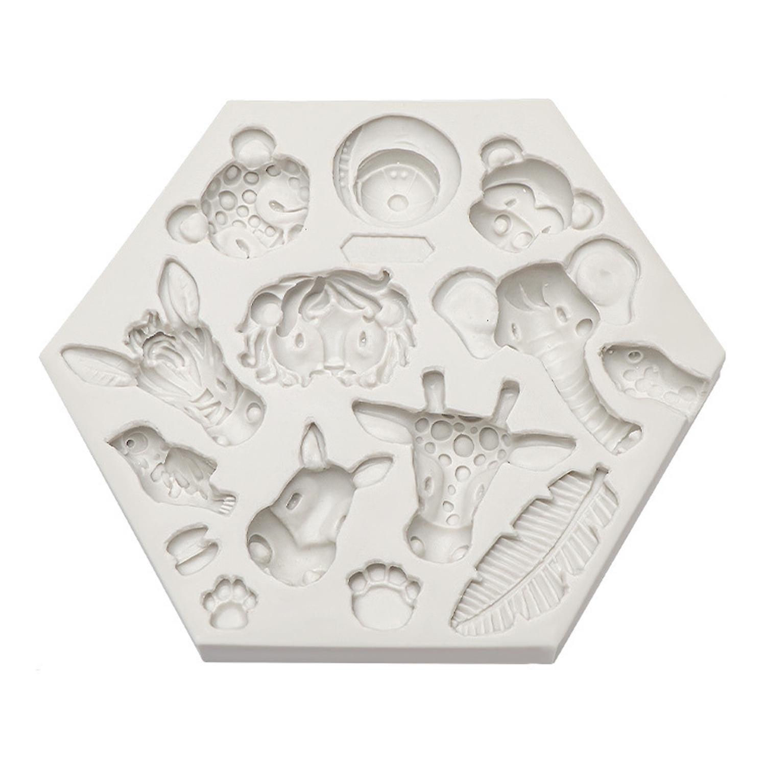 ZHOUBA Cake Mold Non Stick Easy to Demold Silicone Jungle Animal DIY Fondant Mold Baking Accessories 1