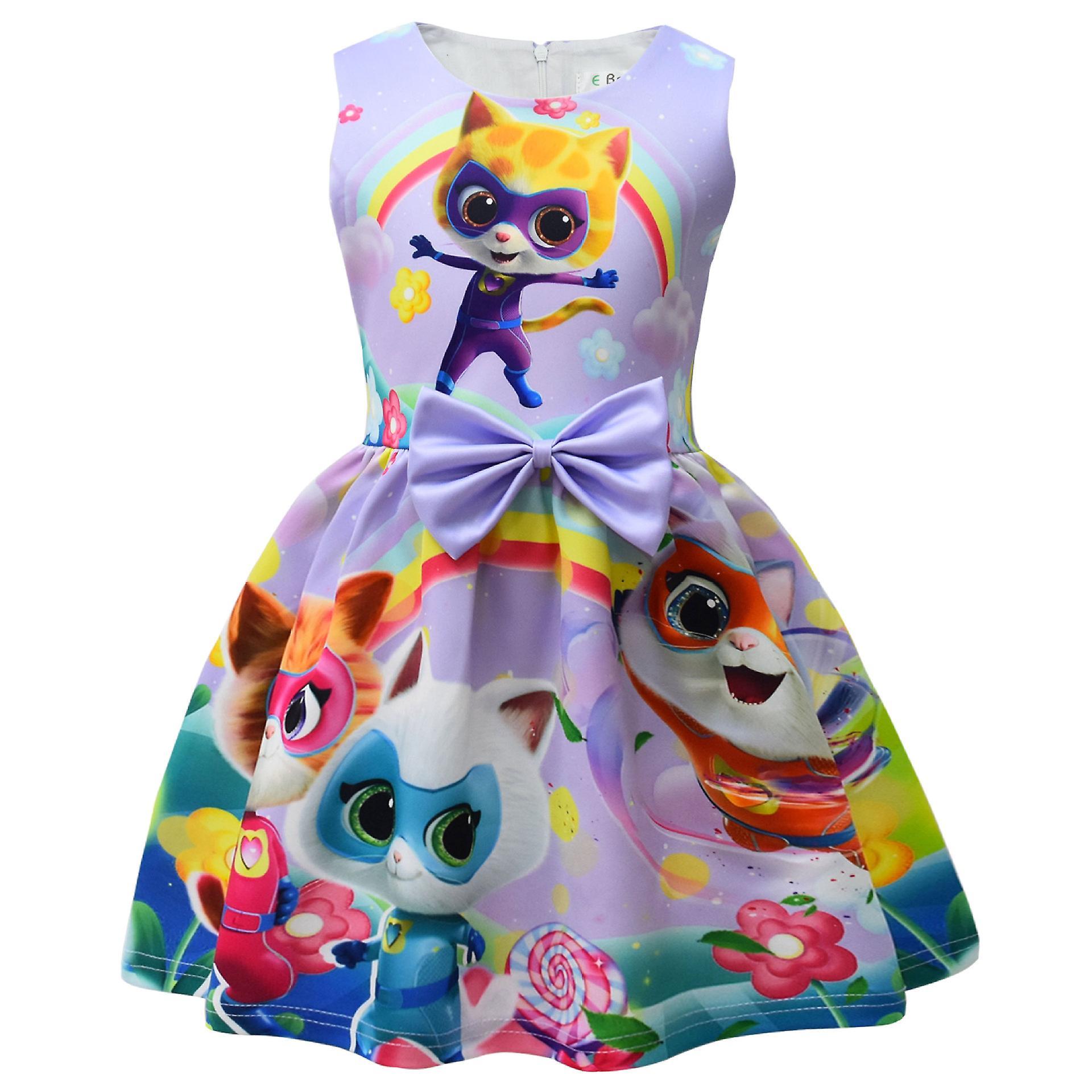 Shznv 2023 Children's Princess Dress Super Kitty Team Superkitties Girls Princess Dress 9293 110cm