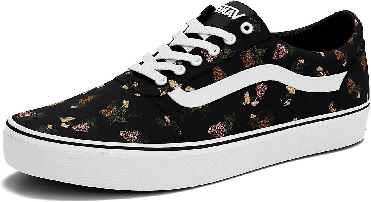 Vans Ward Garden Floral White Womens Canvas Skate Trainers-6 Garden Floral Black White 6 UK 39 EU 8.5 US