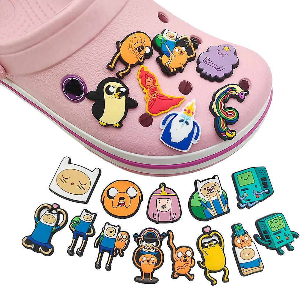 Mylight 20 Pcs Adventure Time Series Characters Shoes Charms For Crocs Clog Sandals Decoration Accessories Gifts