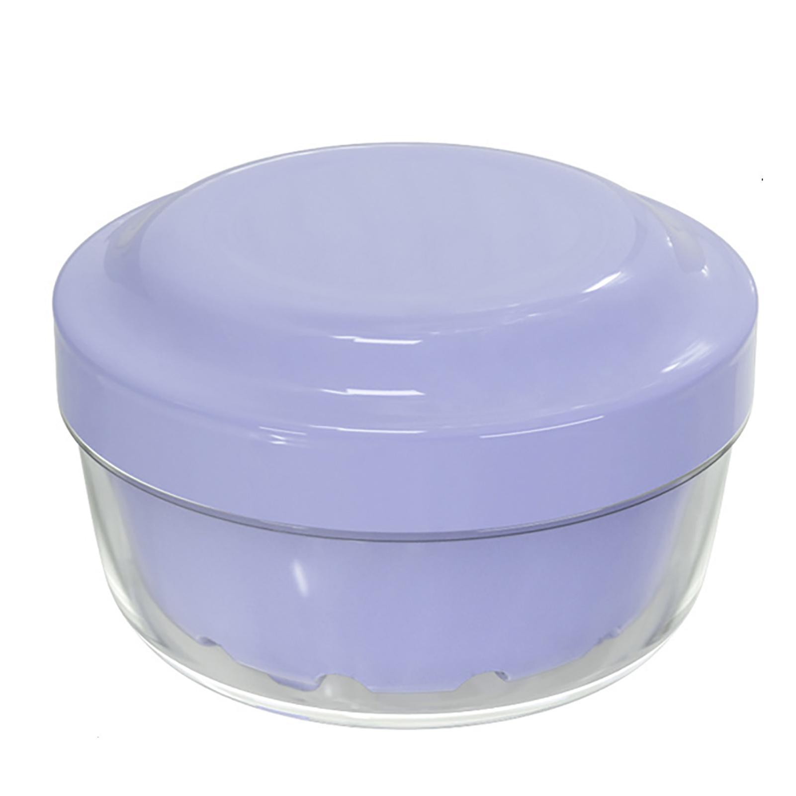 Popubear Leak-proof Denture Case Convenient Storage Travel Solution Portable Eco-friendly Denture Storage Box Purple