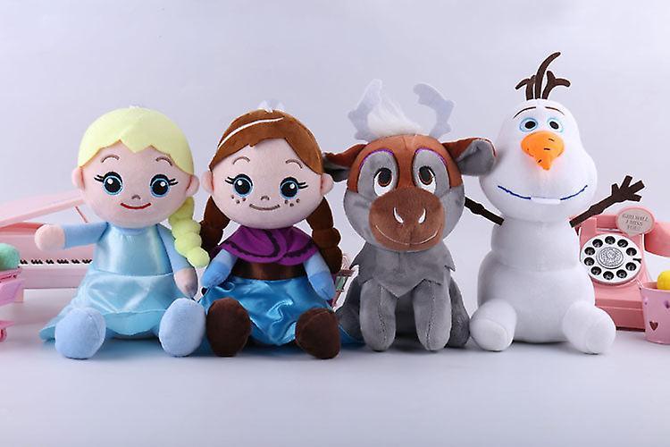 Slowmoose Disney Frozen 2 Princess Dolls - Elsa/anna/olaf Stuffed 25cm 4pcs SET