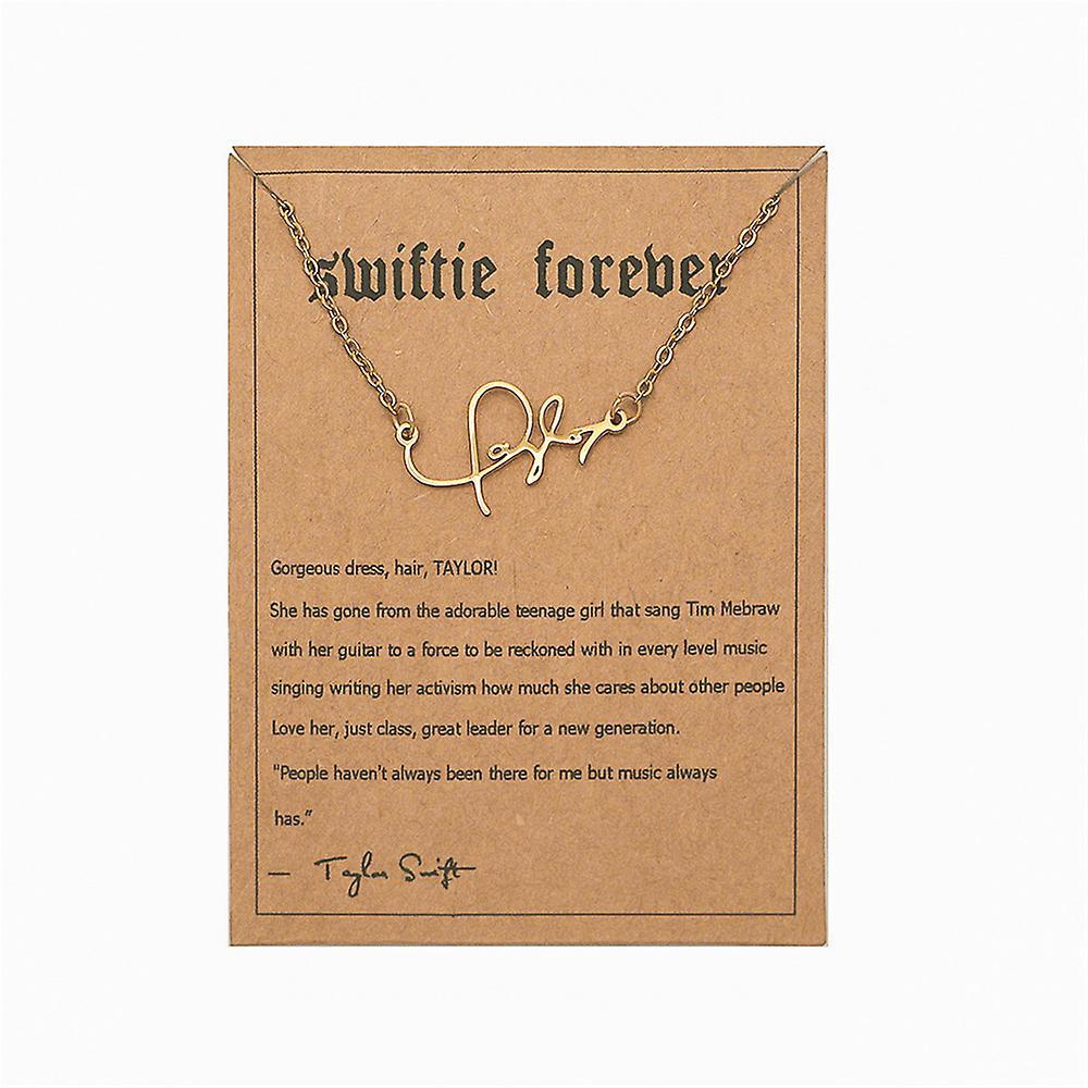 Vicbuy Gifts Ladies Taylor Swift Inspired Necklace Jewelry Music Lover Fan Signature