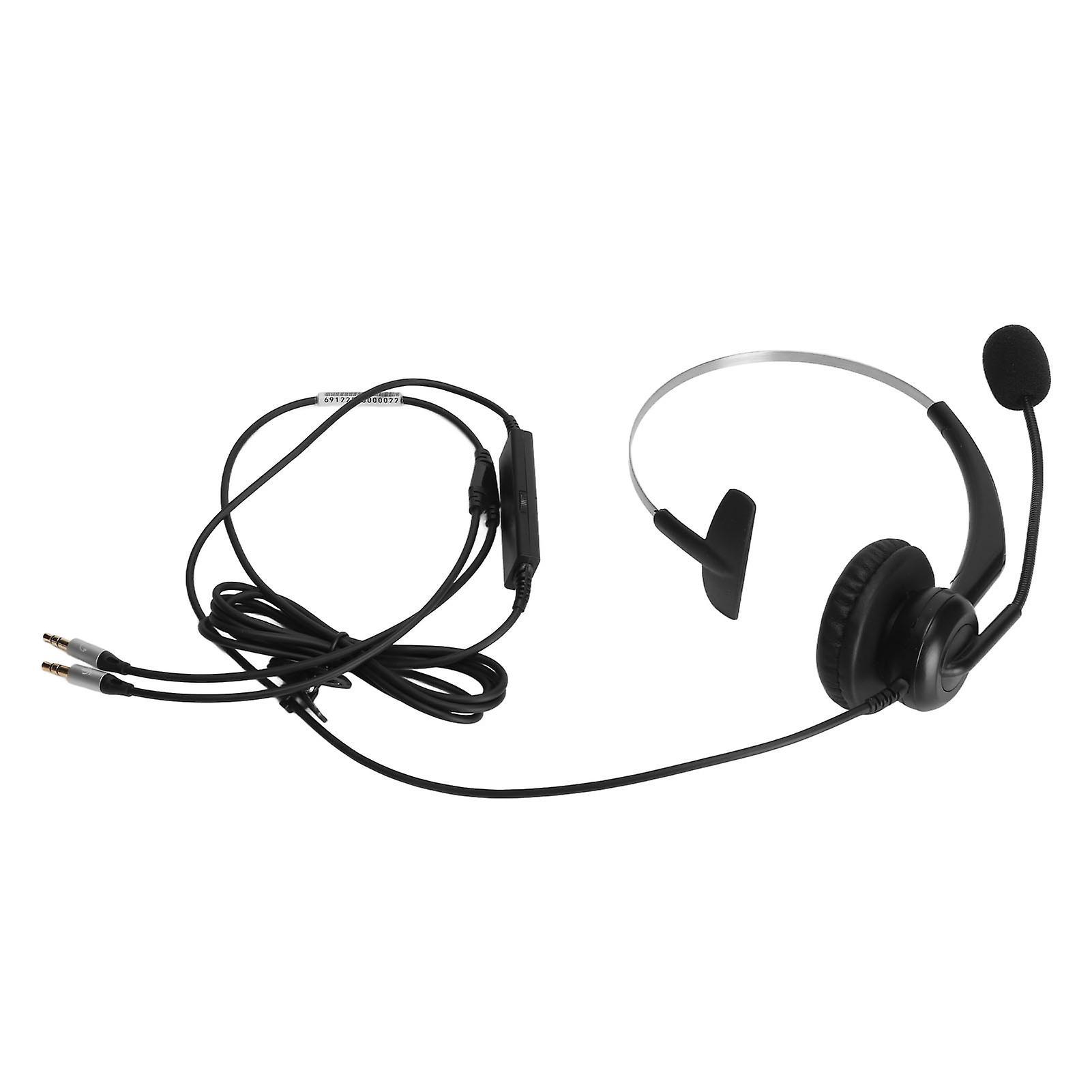 Wired Computer Headset Single Ear Headset Comfortable Lightweight Noise Canceling Wired Computer