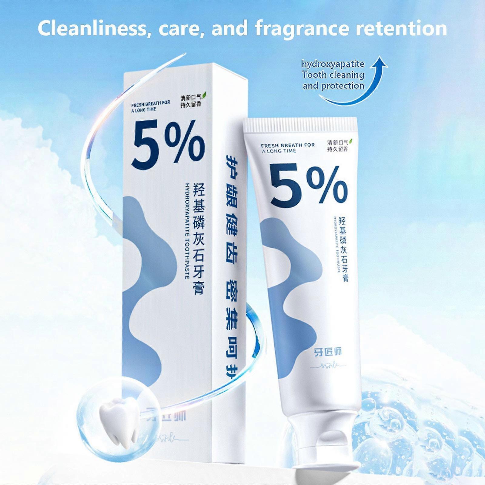 Flye Hydroxyapatite Toothpaste Intensive Repair Oral Care Fresh Breath Protection Toothpaste White