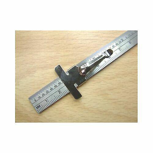 Expotools 74009 6 inch Stainless steel rule with pocket clip Suitable for several scales Tool Scale model