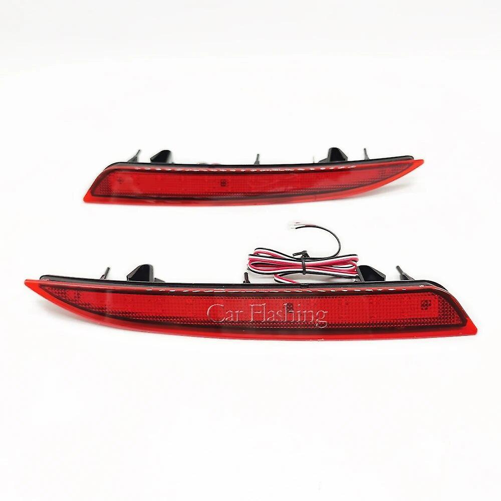 Scitoo 1 Pair LED Rear Bumper Reflector Light For OPEL Vauxhall Astra J MK VI 2009-2015 Tail Lamp  Parking Warning Running Light Red Cover