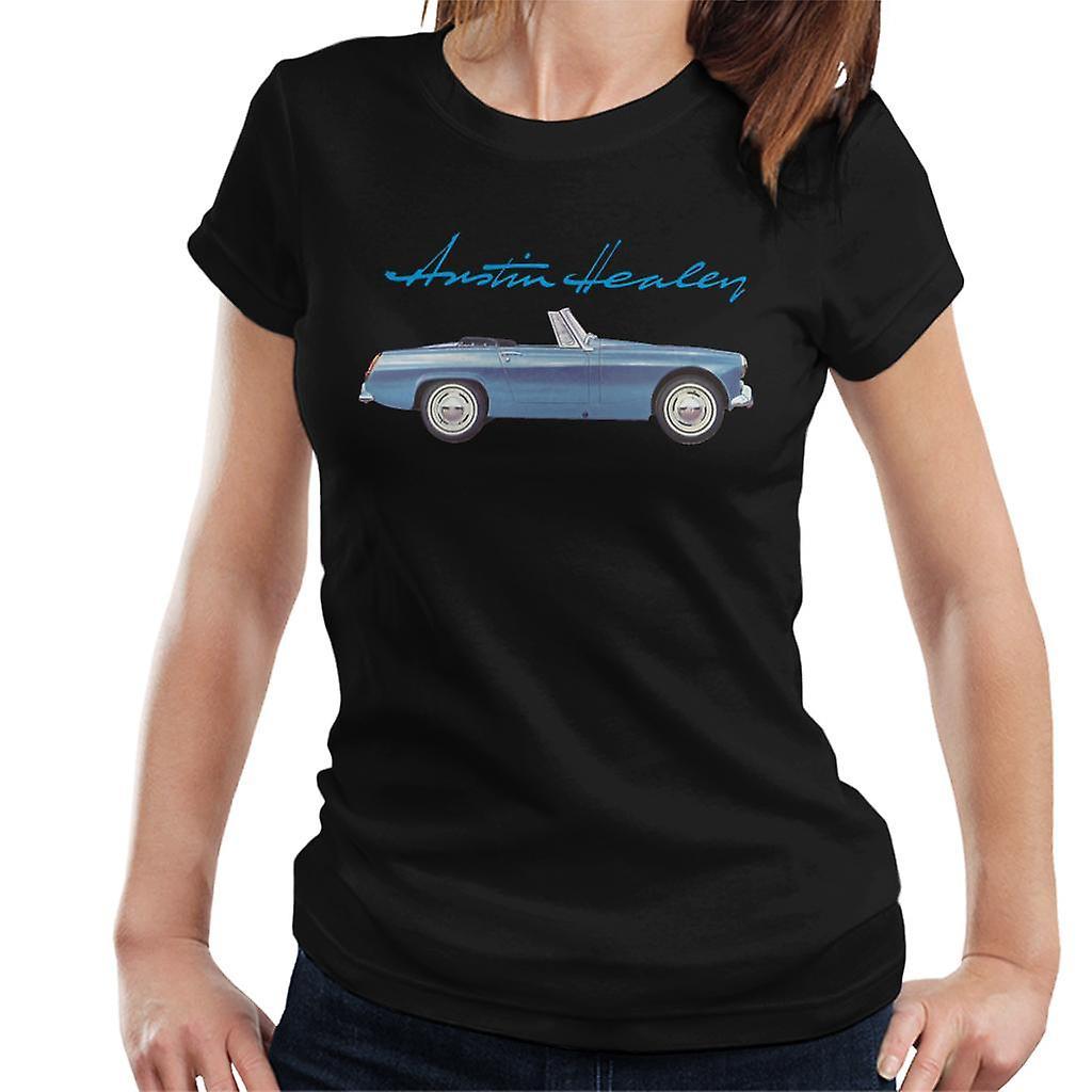 Austin Healey Blue British Motor Heritage Women's T-Shirt Black XX-Large