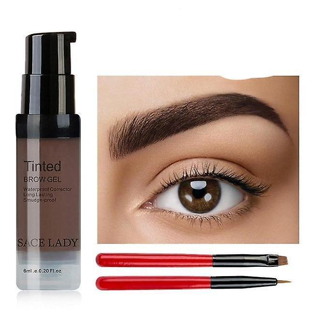 Slowmoose Waterproof And Long Lasting Eyebrow Gel 6 Dark Brown Set