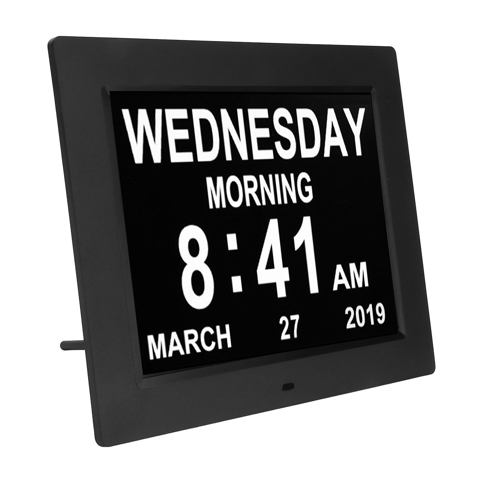 Aespa 10 Inch Digital Calendar Clock Auto Dimming Take Medicine Reminder Electronic Calendar Alarm Day Clock 110240V EU Plug