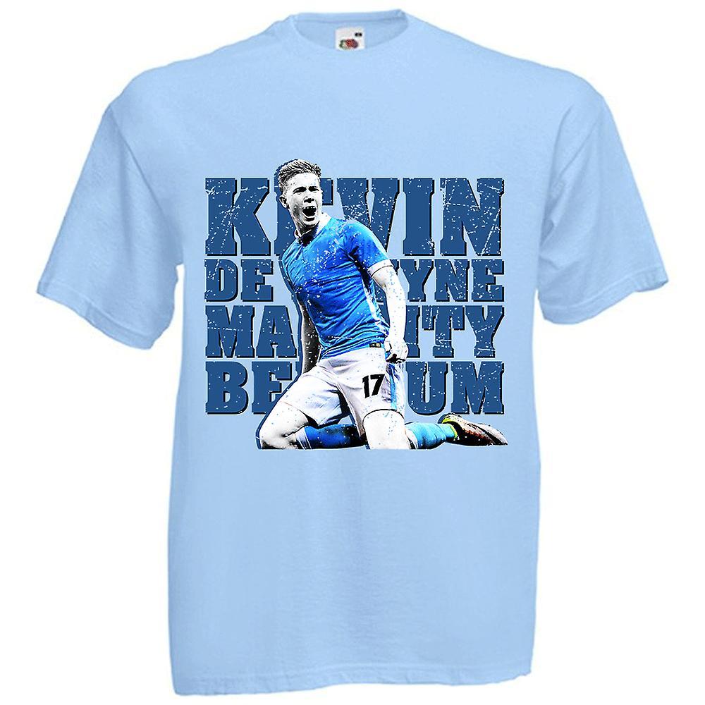 Gildan Kevin De Bruyne Man City T-Shirt (Sky) Medium (38-40 inch)