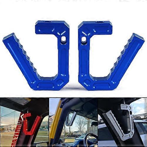 Vehicles Parts For Jeep Wrangler JK 2007-2018 Car Modification Aluminum Interior Handle(Blue)