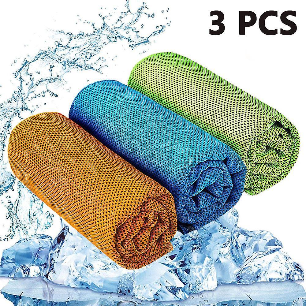 Yeye 3 Pcs Cooling Towel Microfiber Towel For Instant Cooling Relief, Cool Cold Towel For Yoga Golf Trave