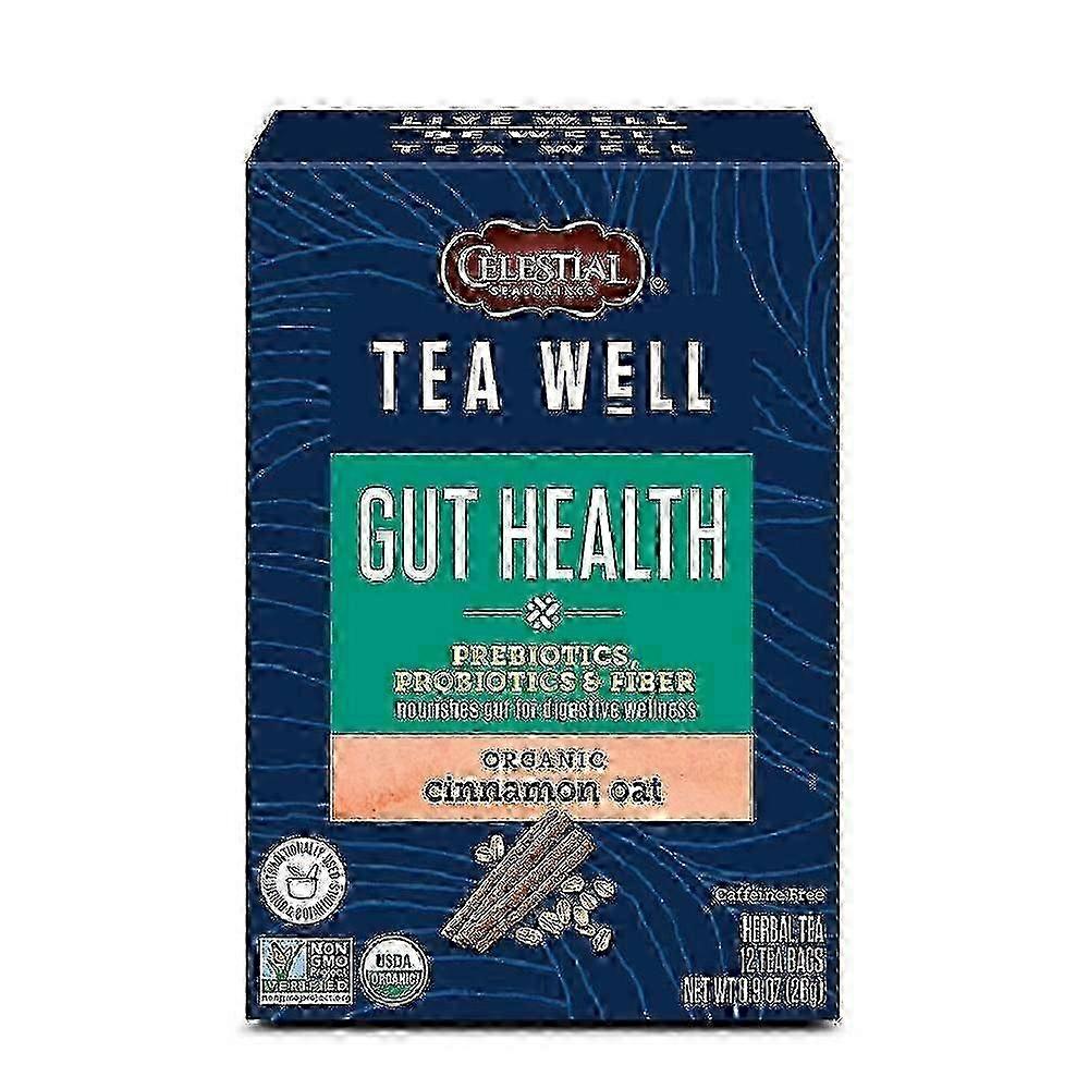 Celestial Seasonings Teawell Organic Cinnamon Oat Gut Health Wellness Tea, 12 Ea