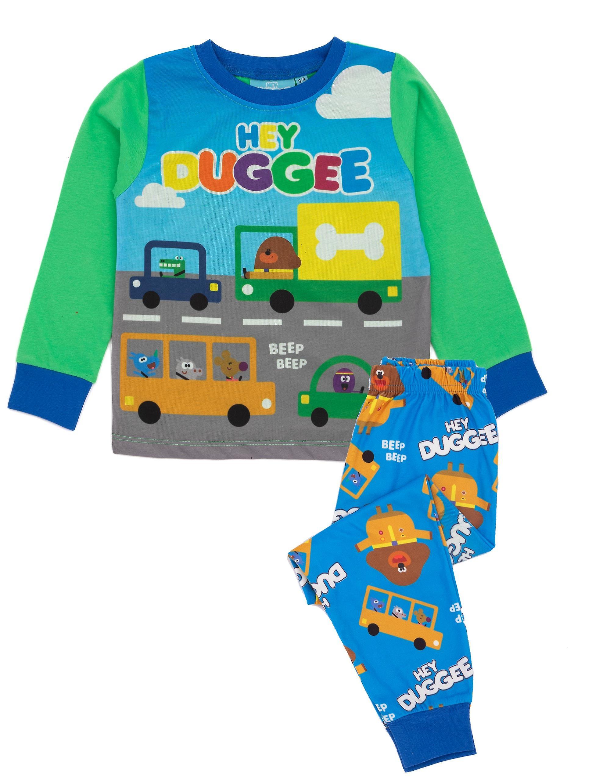 Hey Duggee Boys Long Sleeve Long Leg Pyjama Set Green Character 3-4 Years