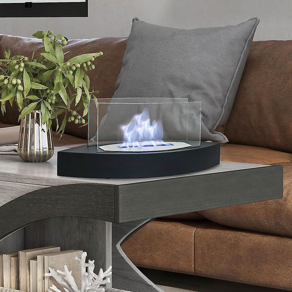 Living And Home Stainless Steel Tabletop Bio Ethanol Fireplace