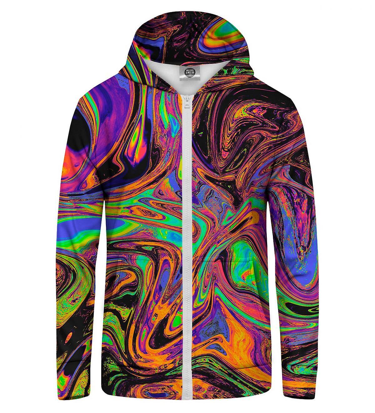 Mr Gugu & Miss Go Mr. GUGU & Miss GO Liquid marbling Zip Up Hoodie violet XS