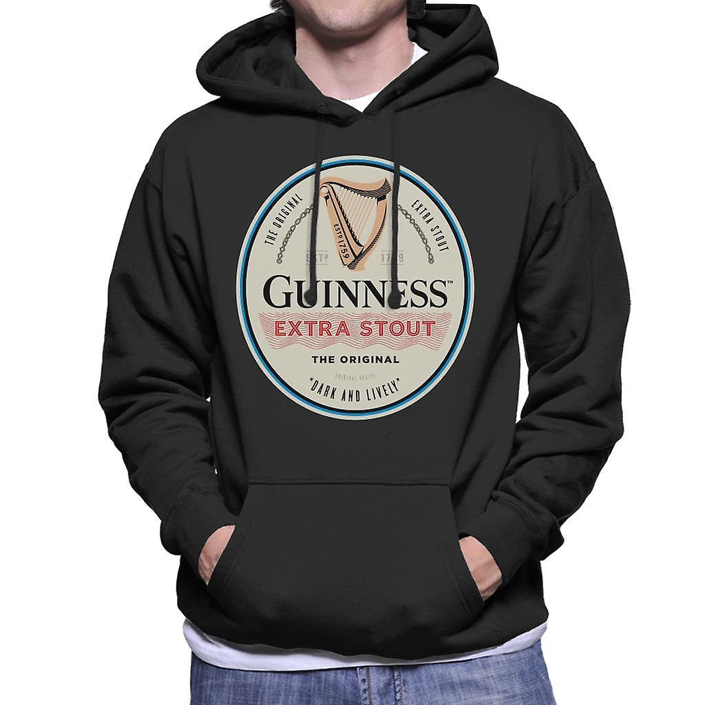 Guinness 1759 Dark And Lively Men's Hooded Sweatshirt Black Large