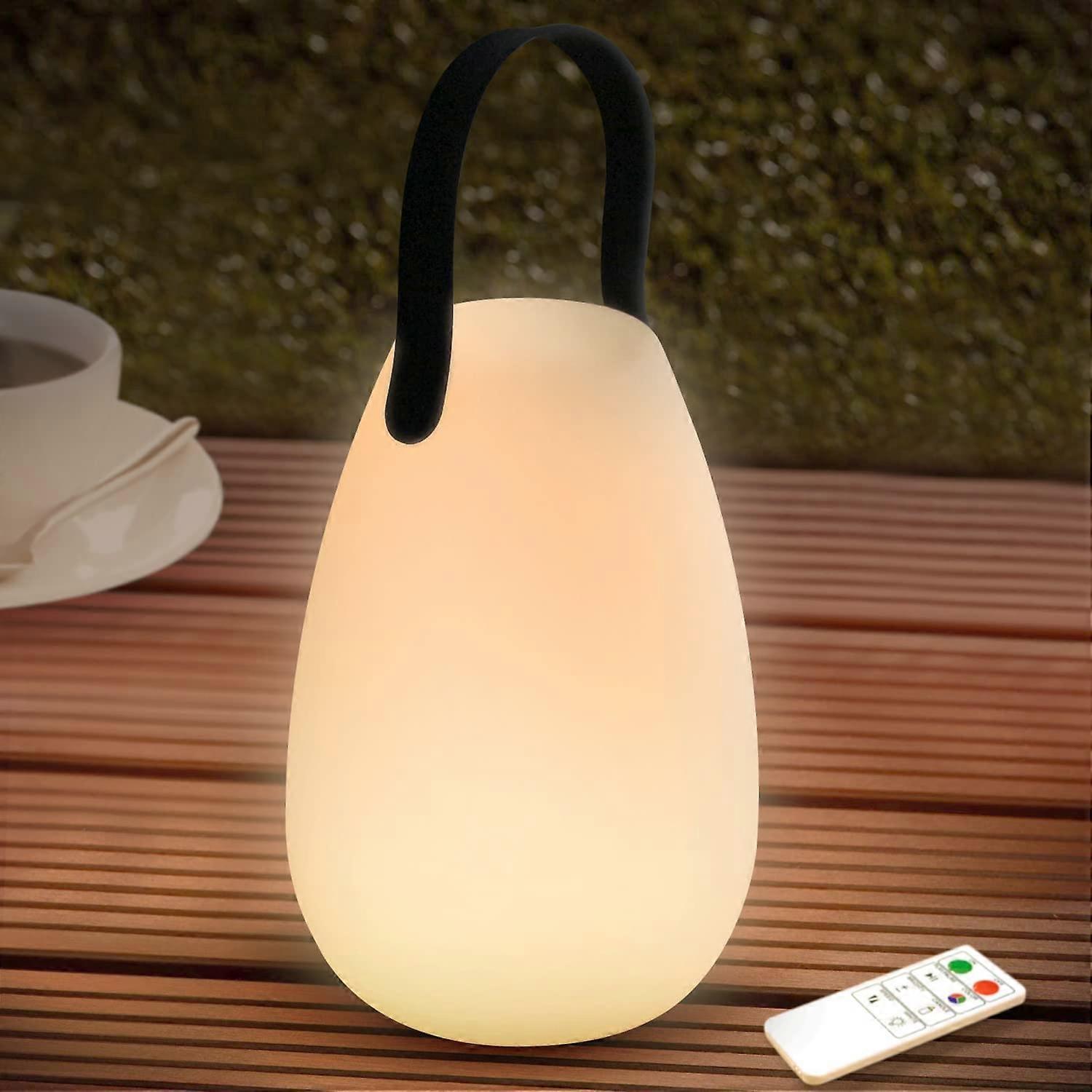 Yuzee Rechargeable Table Lamp Outdoor LED 8 Colors Dimmable Wireless Table Lamp with Remote Control, 4 Dimmable Levels, IP44 Waterproof for Bedroom...