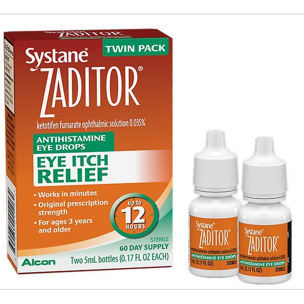 Zaditor Antihistamine Eye Drops, Allergy Symptom Relief, 5 Ml, 2 Pack