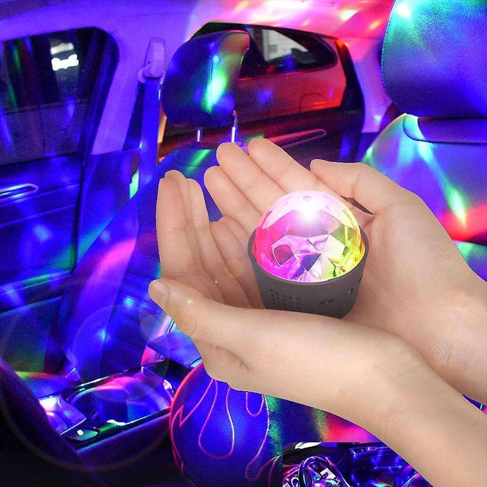 Heyone Disco Ball For Car Disco Lights With Sound Activated Multicolor Lights Mini Disco Ball Dj Disco Lights For Car Room Music Lights