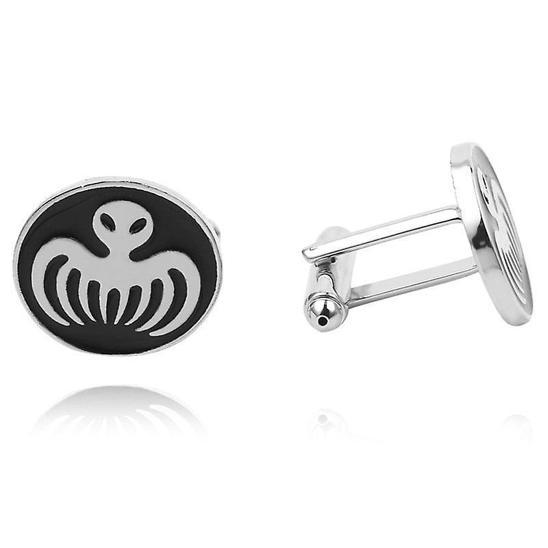 Nordic Luxury James Bond Spectre Logo Cufflinks Men Wedding Party Movie Jewelry Black