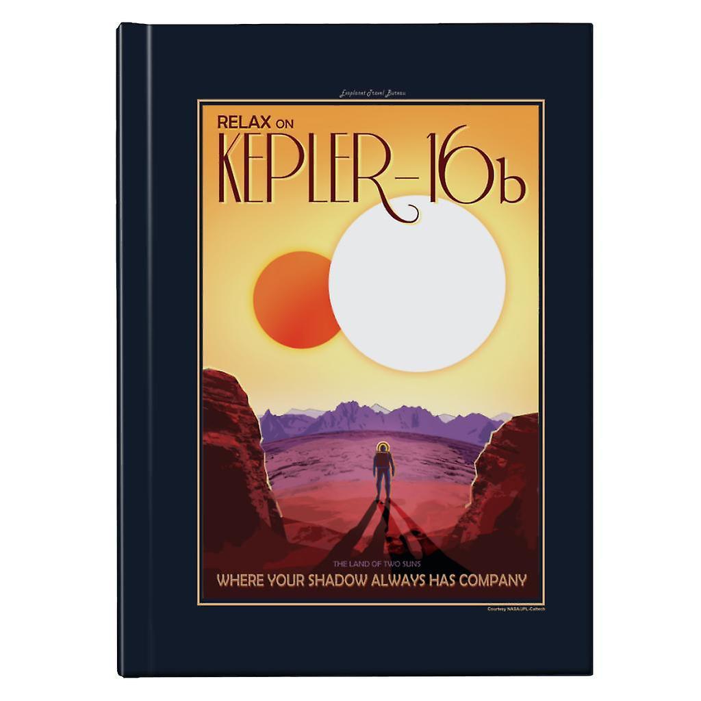 NASA Kelper 16b Interplanetary Travel Poster Hardback Journal Navy Blue 13 x 18.5 cm