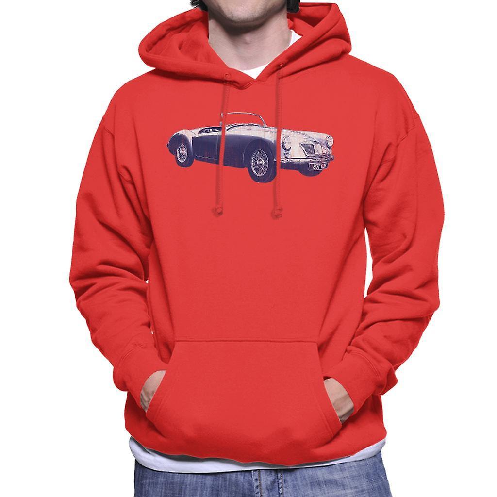 MG MGA 1962 British Motor Heritage Men's Hooded Sweatshirt Red XX-Large