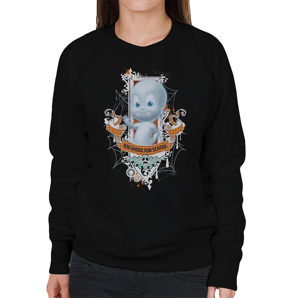 Casper The Friendly Ghost Too Ghoul For School Women's Sweatshirt Black Medium