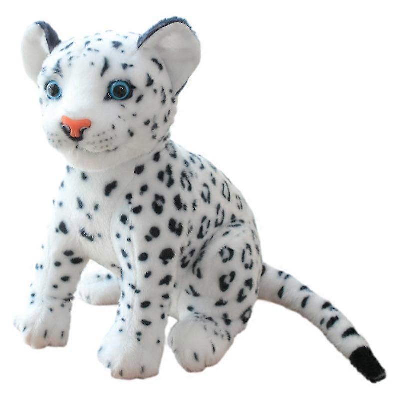 Wiuo Cute Simulated lion, leopard, Snow Leopard Plush toy, Forest Animal doll, Realistic Rag Doll