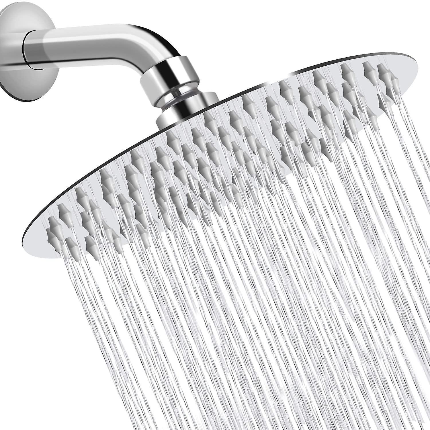 Linkrunning Rain Shower Head High Pressure, 8 Inch High Flow Rainfall Showerhead, Awesome Shower Experience Even at Low Water Flow, Easy Cleaning, ...