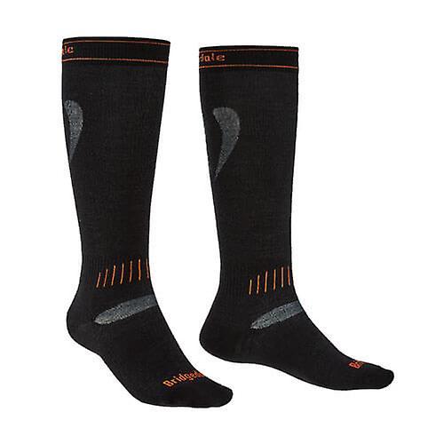 Bridgedale Ultra Fit Ski High Quality Merino Endurance Socks Black/Orange XL