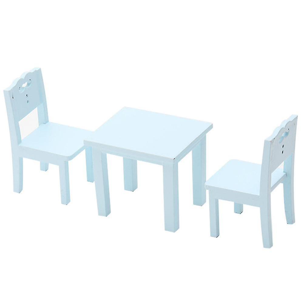 Banmo 3 Pcs Kids Table Chair Simulation Furniture Mini Chair Toy Children Desk Chair Set Furniture Model Chair Model Toy