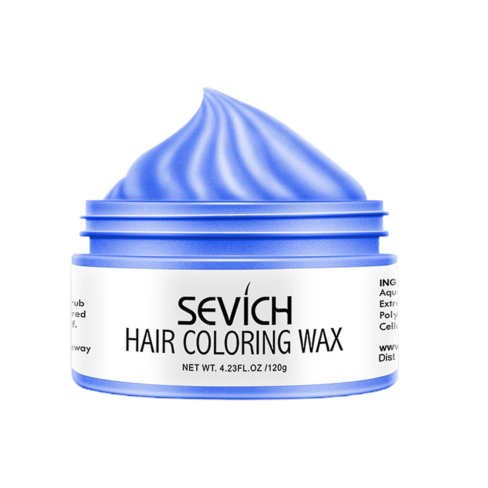 Realove 120g Hair Color Wax Coloring Easily Longwear Hairstyle Tool Temporary Hair Color Wax for Party Elegant Blue