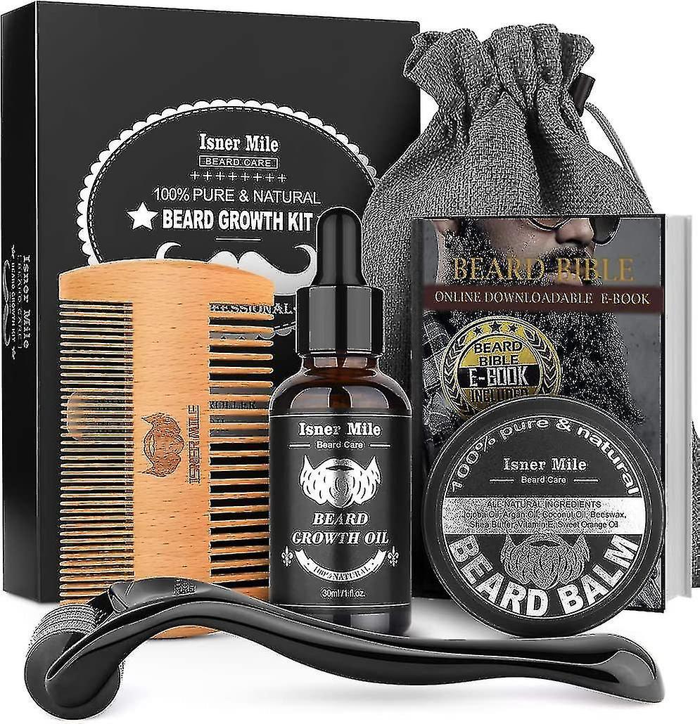 Bba Beard Growth Kit, Beard Roller Kit For Beard Facial Hair Growth