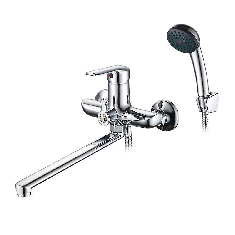 Slowmoose Wall Mounted Waterfall Faucet Mixer Tap Set, With Shower Hand