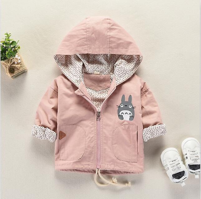 Slowmoose Autumn Baby Hooded Coat Jacket For Cartoon Long Sleeve Pattern Clothes Pink 24M