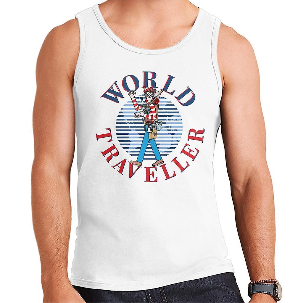 Wheres Wally Where's Wally World Traveller Men's Vest White Medium