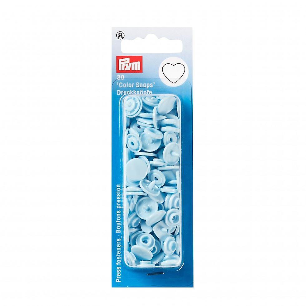 Prym Heart Snaps Press Fasteners  Light Blue - per pack of 30