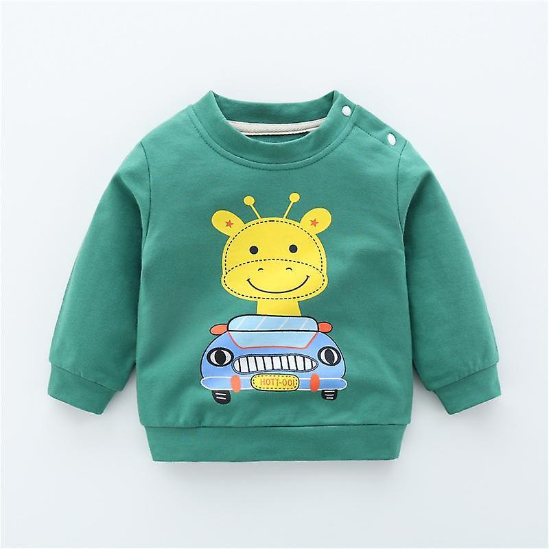 Slowmoose Cotton Suit Hoodie Top For Newborn / Green1 18M