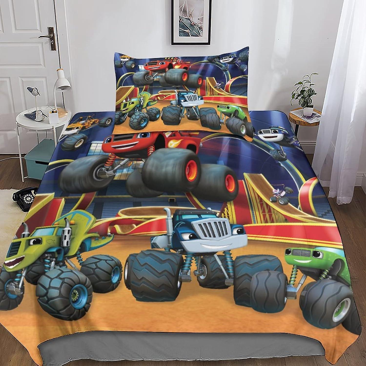 Kerota Blaze And The Monster Machines Microfiber Duvet Cover,For Adults And Kids Blaze And The Monster Machines Bed Linen Duvet Cover Set 135*200 C...