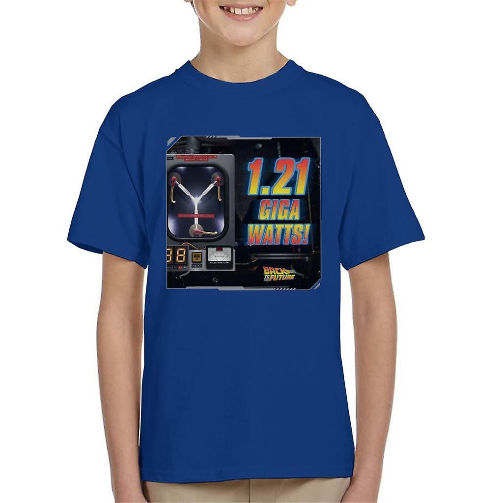 Back to the Future 121 Gigawatts Kid's T-Shirt Royal Blue X-Large (12-13 yrs)