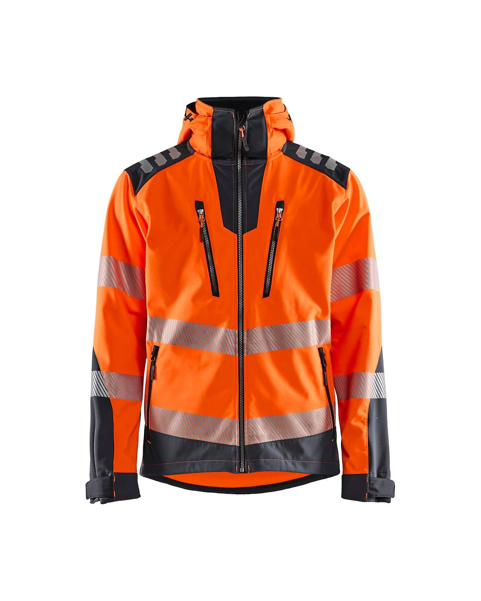 Blaklader 4491 hi-vis softshell jacket waterproof breathable - mens (44912513) Hi-vis orange/mid grey Xl