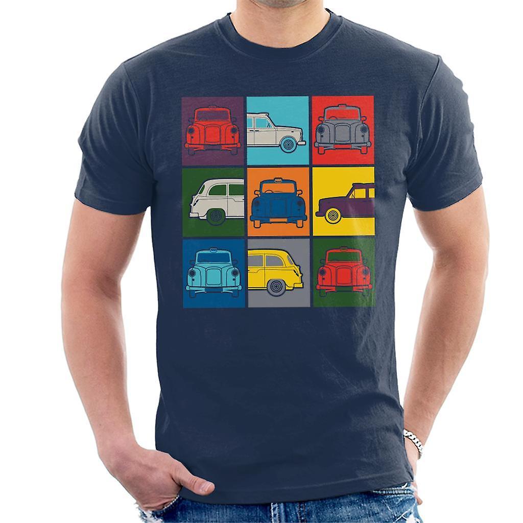 London Taxi Company Colourful Angles Men's T-Shirt Navy Blue Medium