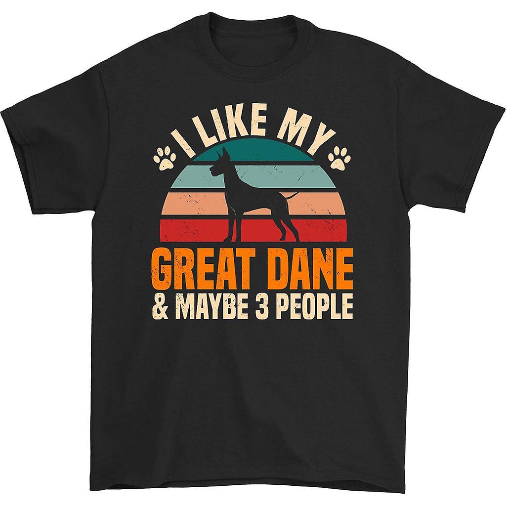 HISHARK I like my great dane t-shirt Black XL