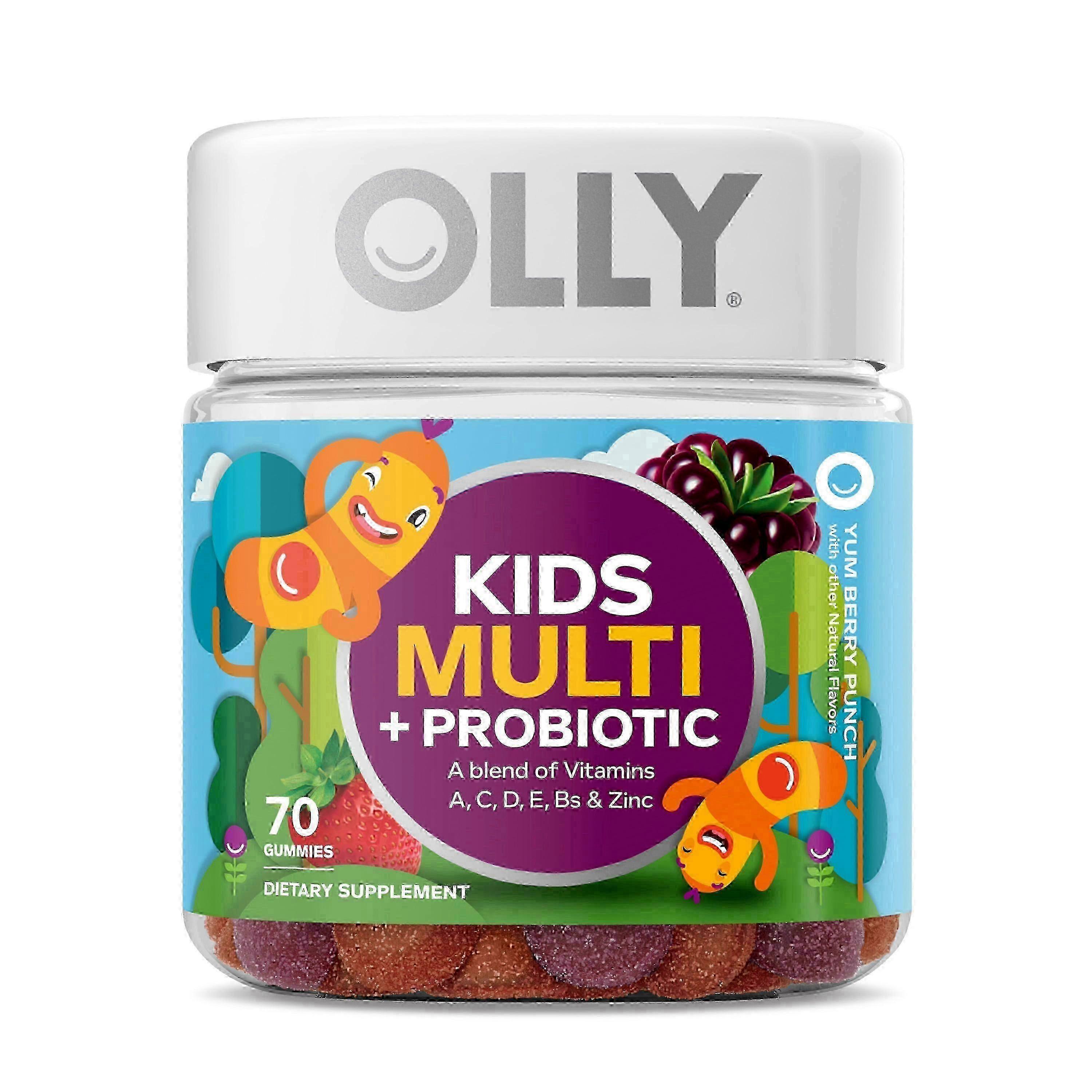 Olly Kids Multivitamin + Probiotic Vitamin Gummy, Berry, 70 Ea