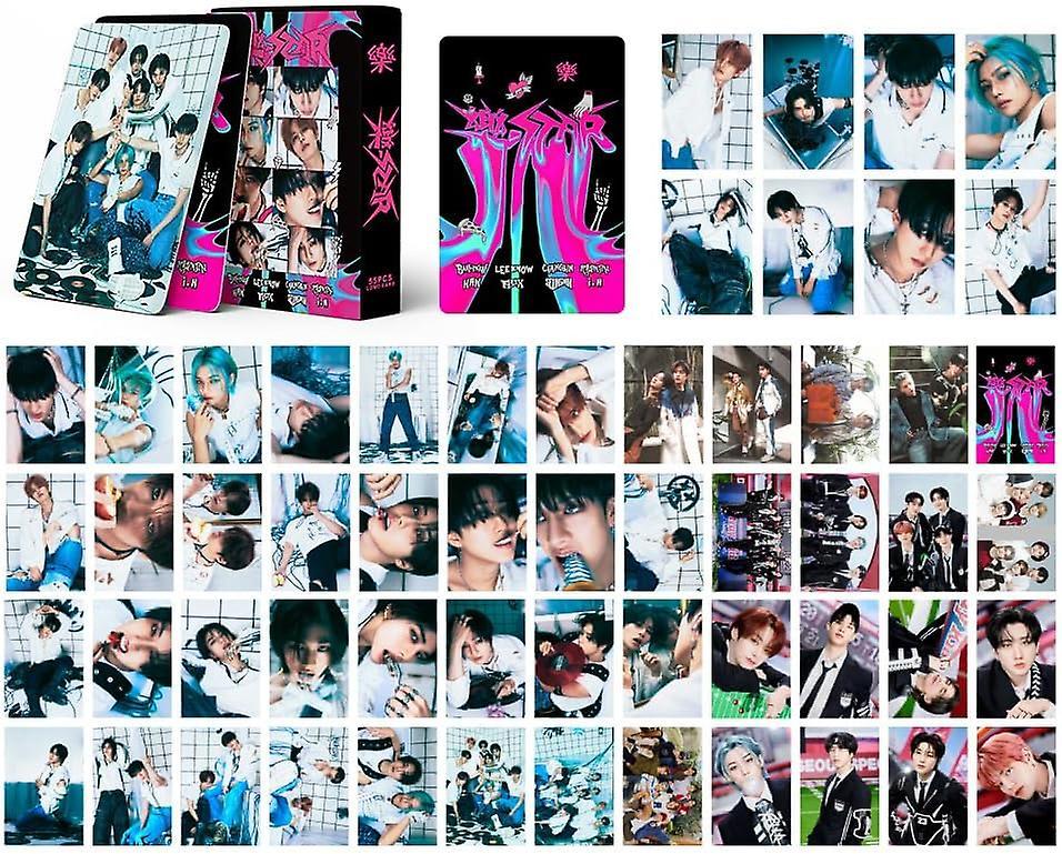 Sztxj Kpop Stray Kids Photo Cards 55 Pack Stray Kids Lomo Cards Stray Kids 3RD FANMEETING PILOT FOR 5STAR New Album Postcards Stray Kids Merch Phot...