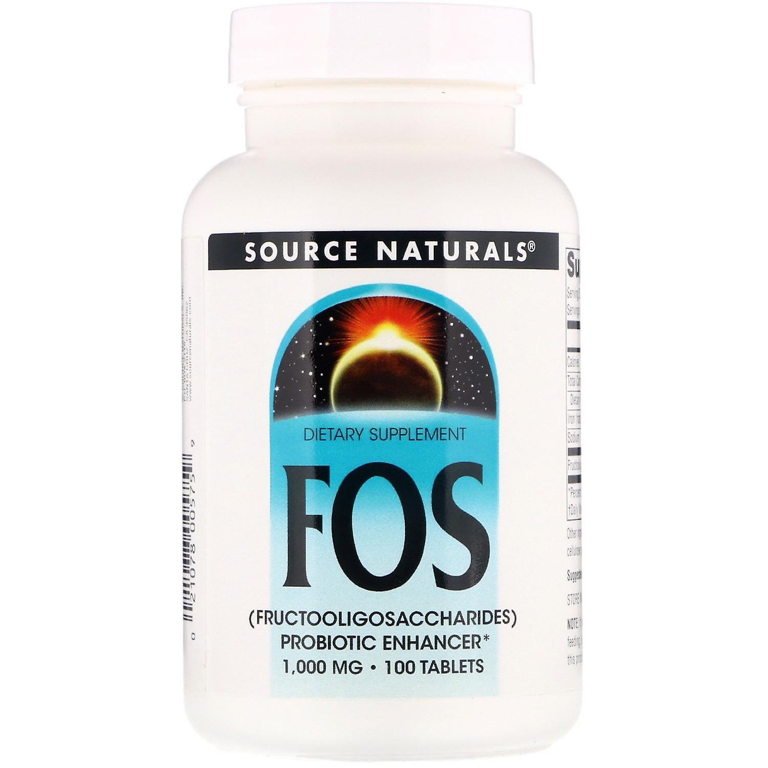 Source Naturals, FOS, 1,000 mg, 100 Tablets