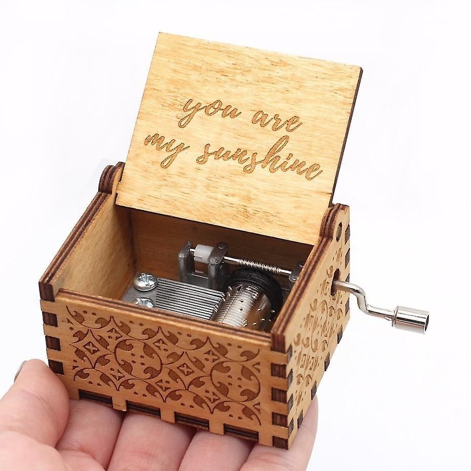 Slowmoose Hand Cranked Wooden Music Box-3011 Tones You are my sunshine