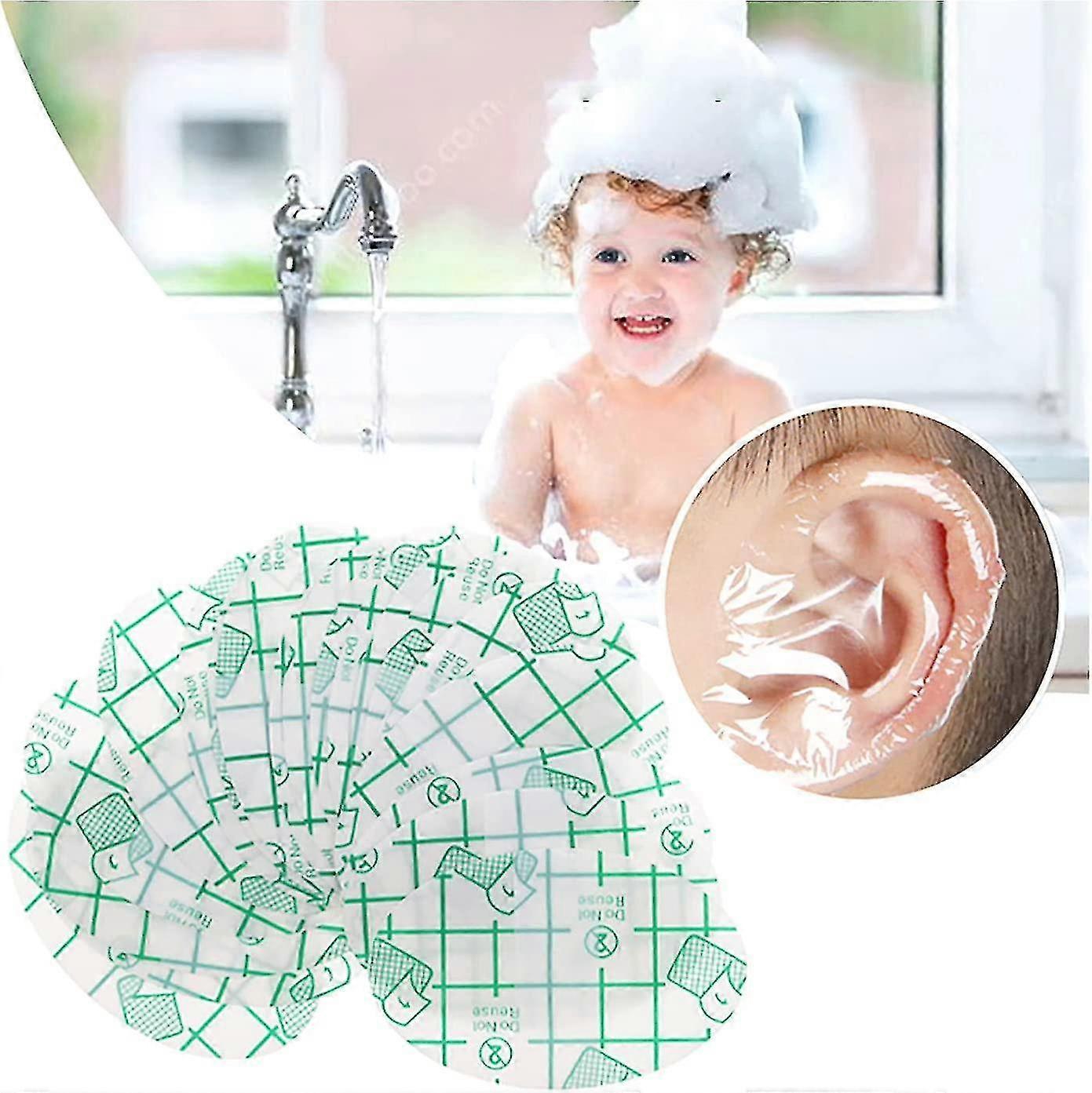 Unbrand 60pcs Ear Covers Waterproof Baby Shower Ear Stickers Disposable Ear Protection Covers for Swimming Showering Surfing and Other Water Sports...